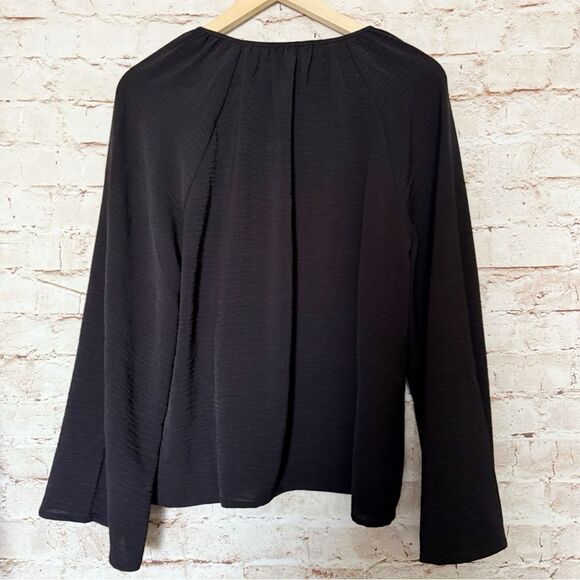 Michael Kors crinkle blouse top flare sleeve - Picture 7 of 10